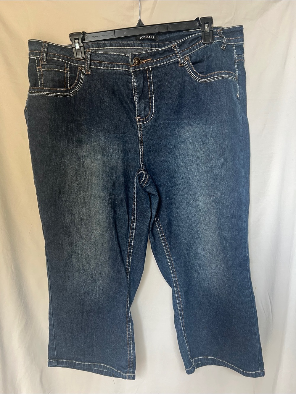 Roz & Ali Dark Indigo Women's Jeans - Straight Crop